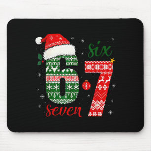 67 Santa Christmas Funny Brainrot For Boys Kids Te Mouse Pad
