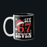 67 Santa Hat Christmas Six Seven Funny Sayings Two-Tone Coffee Mug<br><div class="desc">67 Santa Hat Christmas Six Seven Funny Sayings</div>
