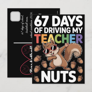 67 School Days, Basketball Mom Journey 2026 Holiday Postcard