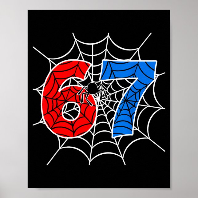 67 Sder-web Meme Lover Funny Six Seven Gen Alpha S Poster (Front)