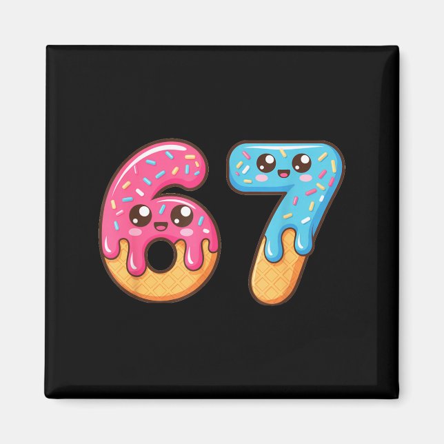 67 Shirt Baseball Lifestyle 101 Apparel Youth Drip Magnet (Front)