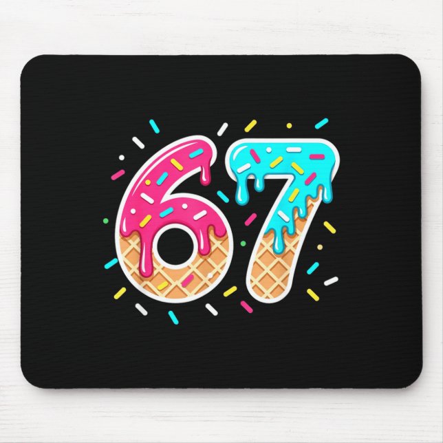 67 Shirt Baseball Lifestyle 101 Apparel Youth Drip Mouse Pad (Front)