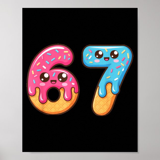 67 Shirt Baseball Lifestyle 101 Apparel Youth Drip Poster (Front)