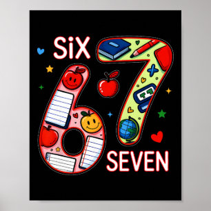 67 Shirt For Teacher Kids Six Seven Gen Alpha Slan Poster