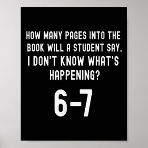 67 Shirt For Teachers 67 Meme English Teacher Six  Poster