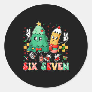 67 Shirt For Teachers 67 Meme Six Seven Christmas  Classic Round Sticker