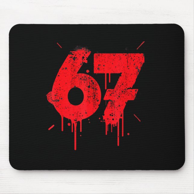 67 Shirt, Funny Shirts 67 Meme Six Seven Men Teen  Mouse Pad (Front)