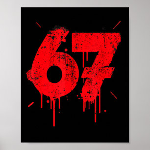 67 Shirt, Funny Shirts 67 Meme Six Seven Men Teen  Poster