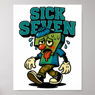 67 Sick Seven Halloween Costume Fun Wordplay Girls Poster