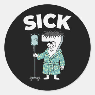 67 Sick Seven Six 6 7 Meme  Classic Round Sticker
