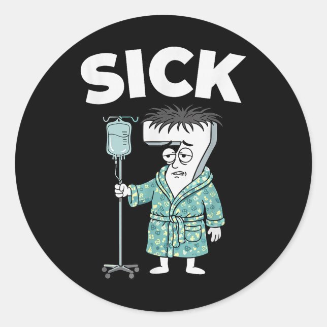 67 Sick Seven Six 6 7 Meme  Classic Round Sticker (Front)