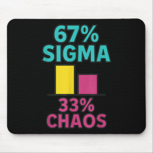 67% Sigma 33% Chaos 67 Aura Energy Six Seven Rizz Mouse Pad