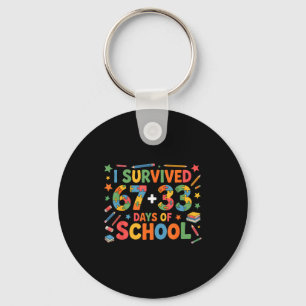 67 six seven 100 days 100th day of school autism key ring