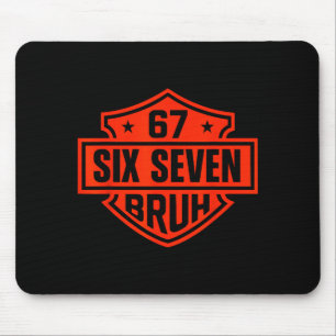 67 Six Seven 6 7 Boys Girls Kids Teens Tee Motorcy Mouse Pad