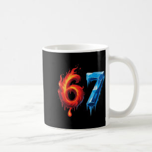 67 Six Seven 6-7 Flaming Ice - Funny Teen Kids Bra Coffee Mug
