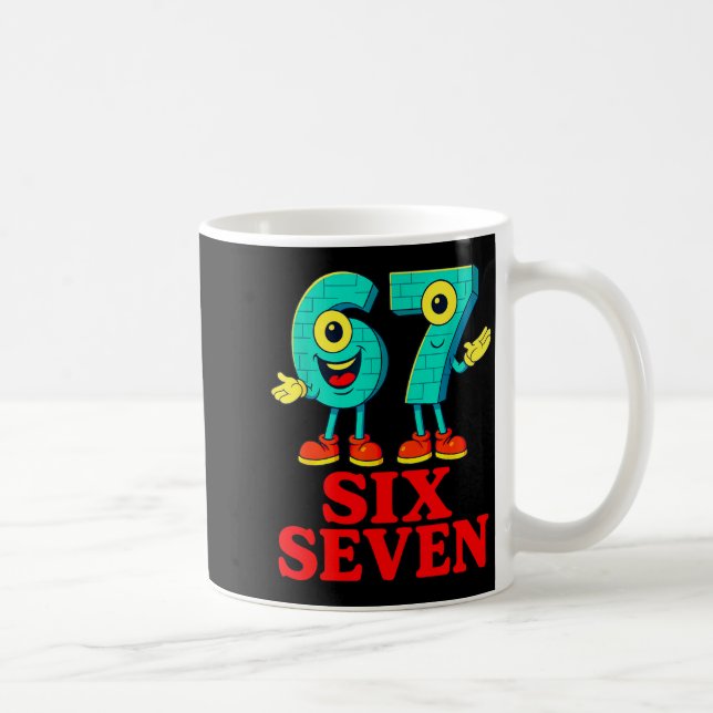 67 Six Seven 6-7 Funny Italian Brainrot Fun Kids G Coffee Mug (Right)