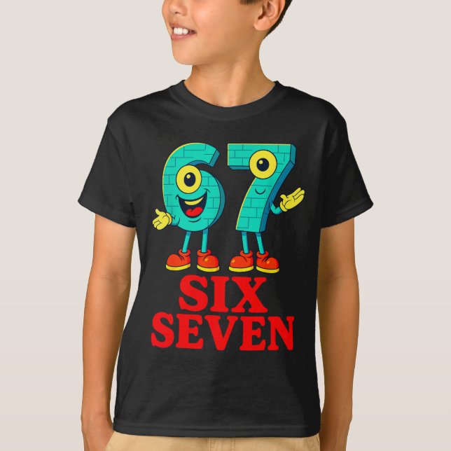 67 Six Seven 6-7 Funny Italian Brainrot Fun Kids G T-Shirt (Front)