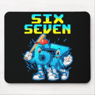 67 Six Seven 6-7 - Funny Italian Brainrot Kids Bas Mouse Pad