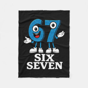 67 Six Seven 6-7 - Funny Italian Brainrot Kids Gam Fleece Blanket