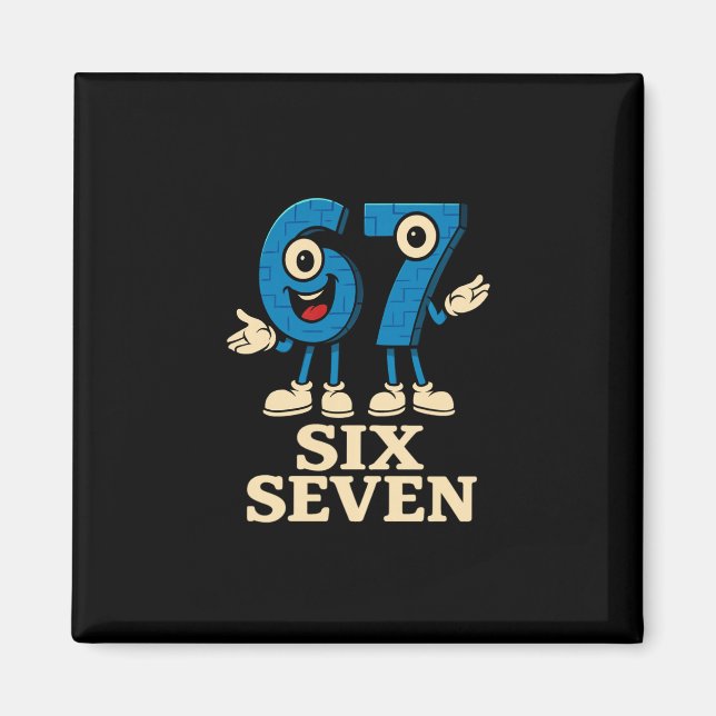 67 Six Seven 6-7 - Funny Italian Brainrot Kids Gam Magnet (Front)
