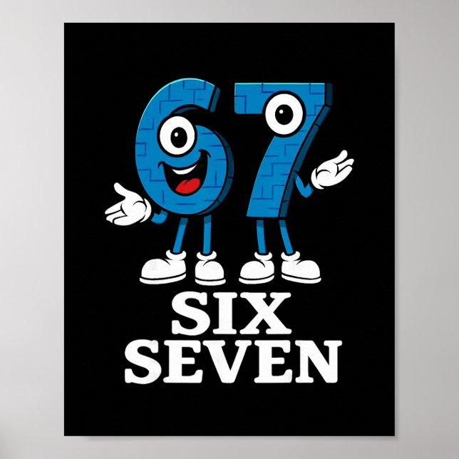 67 Six Seven 6-7 - Funny Italian Brainrot Kids Gam Poster (Front)