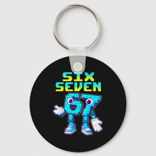 67 Six Seven 6-7 Funny Italian Brainrot Kids Gamin Key Ring