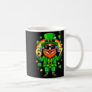 67 Six Seven 6 7 Funny Leprechaun St Patricks Day Coffee Mug