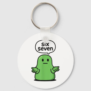 67 Six Seven 6-7 Green Blob Slime - Funny Kids Bra Key Ring