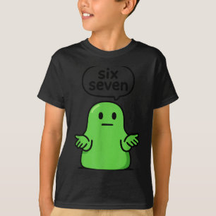 67 Six Seven 6-7 Green Blob Slime - Funny Kids Bra T-Shirt