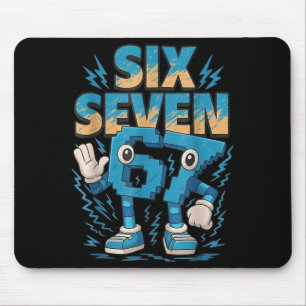 67 Six Seven 6 7 Italian Brainrot Mouse Pad