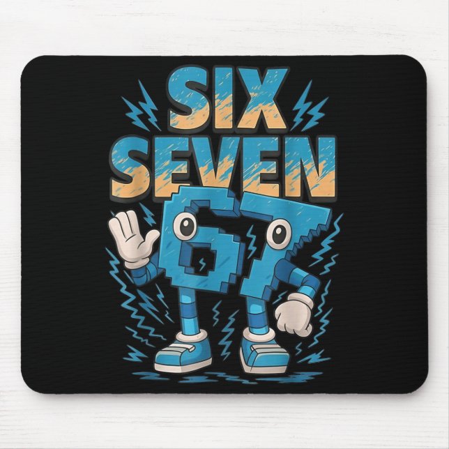 67 Six Seven 6 7 Italian Brainrot  Mouse Pad (Front)