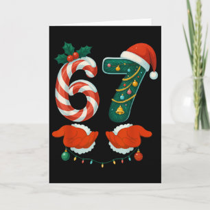 67 Six Seven 6 7 Meme Custome Couple Christmas Mat Card