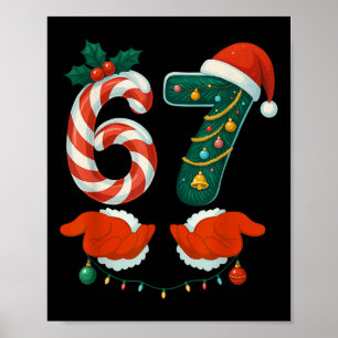 67 Six Seven 6 7 Meme Custome Couple Christmas Mat Poster