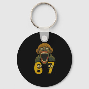 67 Six Seven 6 7 Meme Design Funny 6 7 2  Key Ring