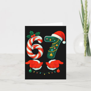 67 Six Seven 6 7 Meme E Couple Christmas Matching  Card