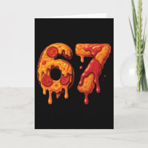 67 Six Seven 6-7 Pizza And Chicken Nugget - Brainr Card