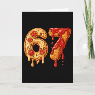 67 Six Seven 6-7 Pizza & Chicken Nugget - Kids Bra Card