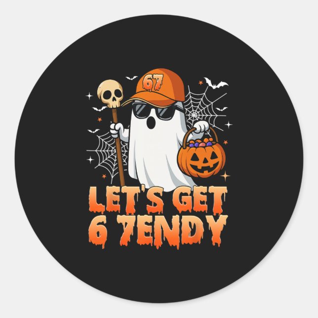 67 Six Seven 6 7endy Let's Get Sendy Meme Hallowee Classic Round Sticker (Front)