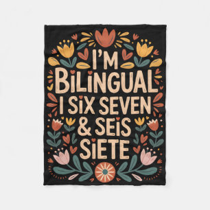67 Six Seven Bilingual Spanish Teacher School Seis Fleece Blanket