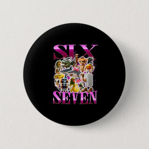 67 Six Seven Birthday Meme Viral Italian Brainrot  6 Cm Round Badge