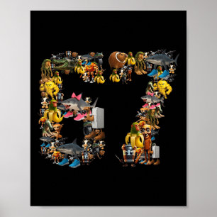 67 Six Seven Birthday Meme Viral Italian Brainrot  Poster