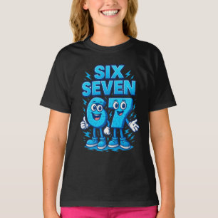 67 Six Seven Blue Retro Pop Culture T-Shirt