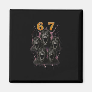 67 Six Seven Bootleg 6 7 Meme Design Funny 6 7 1 Magnet