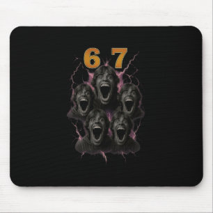 67 Six Seven Bootleg 6 7 Meme Design Funny 6 7 1  Mouse Pad