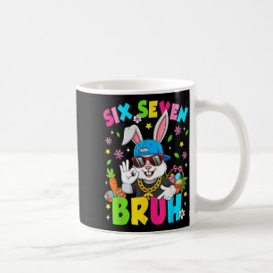 67 Six Seven Bruh Bunny Rabbit Face Sungles Easter Coffee Mug