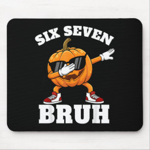 67 Six Seven Bruh Pumpkin Dab Meme Funny Halloween Mouse Pad