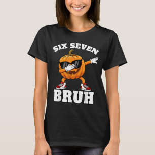 67 Six Seven Bruh Pumpkin Dab Meme Funny Halloween T-Shirt