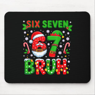 67 Six Seven Burh Christmas 6 7 Meme Mouse Pad