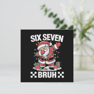 67 Six Seven Burh Funny Christmas 6 7 Meme  Holiday Card