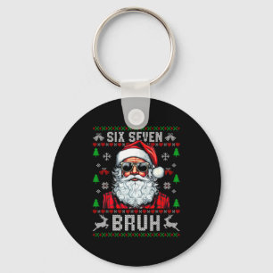 67 Six Seven Burh Funny Christmas 6 7 Meme Men Wom Key Ring